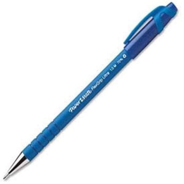 Paper Mate Papermate 079448 Flexgrip Ultra Non-Retractable Refillable Ballpoint Stick Pen; Medium Tip; Blue Ink; Pack - 12 79448